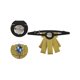 thumbnail image 3 of INSPIRE CHIC Broche de lazo de cinta de strass para mujeres, color sólido, lazo preatado para un estilo retro casual en amarillo, 3 of 5