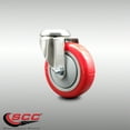thumbnail image 2 of 4 Inch 316SS Red Polyurethane Wheel Swivel Bolt Hole Caster Service Caster, 2 of 2