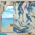 thumbnail image 3 of Splicing Pattern Marble Colorful Art Semi Sheer Curtains Window Voile Drapes Panels Treatment-55X78in for Living Room Bedroom Kids Room, 3 of 4
