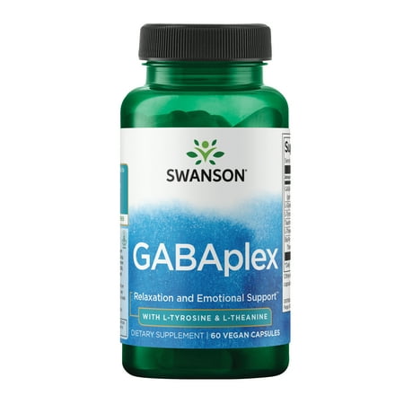 Swanson Gabaplex with L-Tyrosine and L-Theanine 60 Veggie Capsules