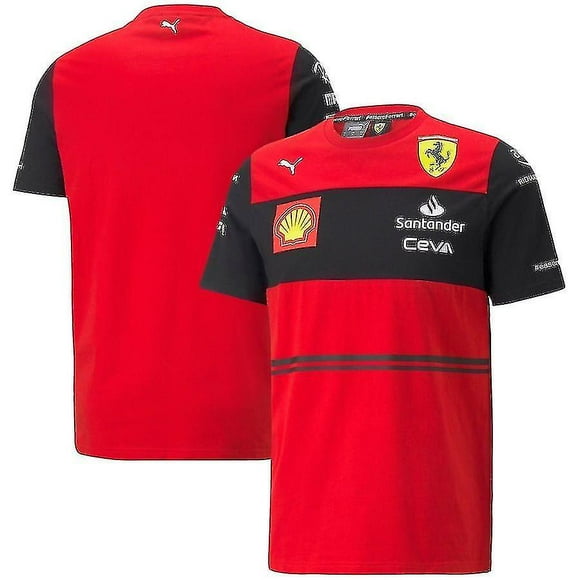 2022 New F1 Ferrari Racing Suit Leclerc Red Short-sleeved T-shirt Summer Men's Clothes Overalls
