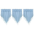 thumbnail image 1 of Giyblacko Rideaux Occultants 3 Pcs Couleur Unie Finie Rideau Draperie 51x24 Décoration Maison Rideau Triangle Écran Cuisine Court Rideau, 1 of 9