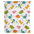 thumbnail image 2 of Cute Dinosaur Sheer Curtains 63 Inches Long, Cartoon Dino Funny Boys Girls Children Light Filering Curtains, Breathable Simi Curtain Privacy Drapes for Living Room Bedroom Window Treatment, 2 of 9
