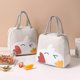 thumbnail image 4 of Bonitas bolsas de almuerzo para mujer, modernas loncheras, organizador de almuerzo térmico impermeable, bolsa de mano con aislamiento para almuerzo (azul marino), 4 of 5