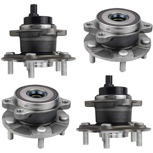 4PC Front and Rear Wheel Bearing and Hub Assemblies for 2006-2012 ...