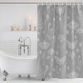 thumbnail image 6 of Grey Butterfly Botanical Bathroom Shower Curtains with 12 Hooks Polyester Waterproof Shower Curtain for Stalls and Bathtubs Summer Plants Line Art Decorative Bathroom Privacy Curtain 36x72 Inches, 6 of 7