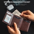 thumbnail image 2 of Leather Pop-Up Card Holder Wallet, Magnetic Closure Wallet with Coin Pocket & ID Window, Slim Credit Card Organizer for Daily Commute & Cash Storage, 2 of 7