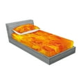 thumbnail image 2 of Ambesonne Fall Fitted Sheet & Pillow Sham Set, Maple Botany Foliage Leaf, Twinxl, Orange Yellow, 2 of 2