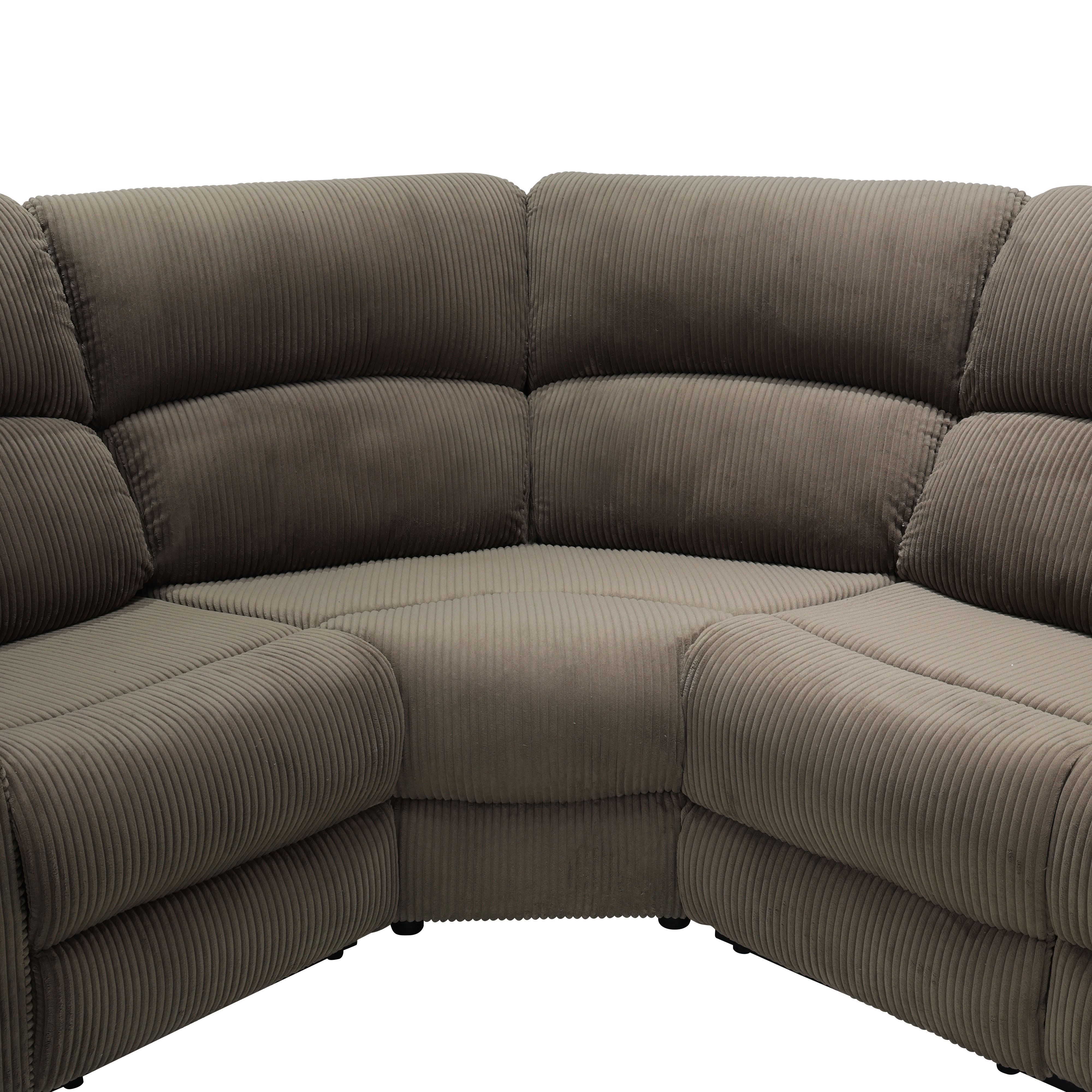 MAYEERTY Power Reclining L-Shaped Sectional Sofa, Recliner with Console Storage & USB Charging, 110-115° Adjustable Backrest for Living Room