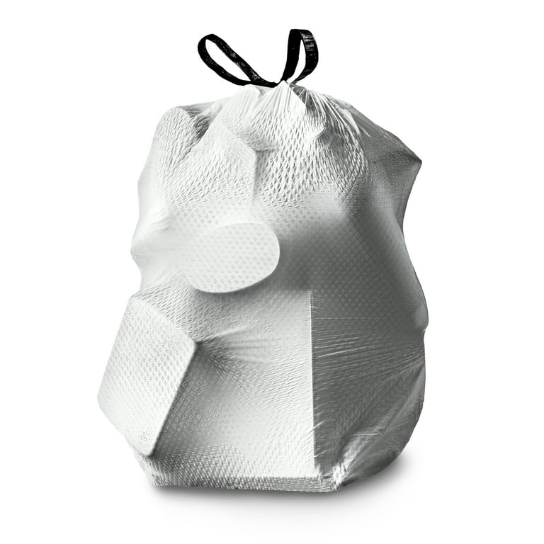 Glad ForceFlex Tall Kitchen Drawstring Trash Bags 13 gal Capacity 24 Width  x 27 Length 1 mil 25 Micron Thickness Drawstring Closure White Plastic  45Box Kitchen School Office Restaurant Breakroom Waste Disposal - Office  Depot
