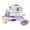 Purple, variant on Pretend Play Cash Register Toy Preschool Gift for Kids, Classic Count Toy with Sound, Microphone, Scanner, Credit Card, Play Food for Boys & Girls, 57 Pieces Play Set, Ages 3 4 5 6 7, Purple