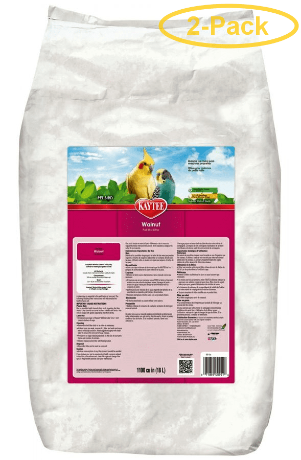 Kaytee Walnut Pet Bird Litter 25 lbs Pack of 2