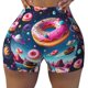 thumbnail image 2 of Fotbe Starry Sky Colorful Donut Shorts Sin Costuras – Shorts Deportivos de Cintura Alta para Mujer, Elásticos para Gimnasio, Yoga, Running o Ciclismo-Medium, 2 of 8