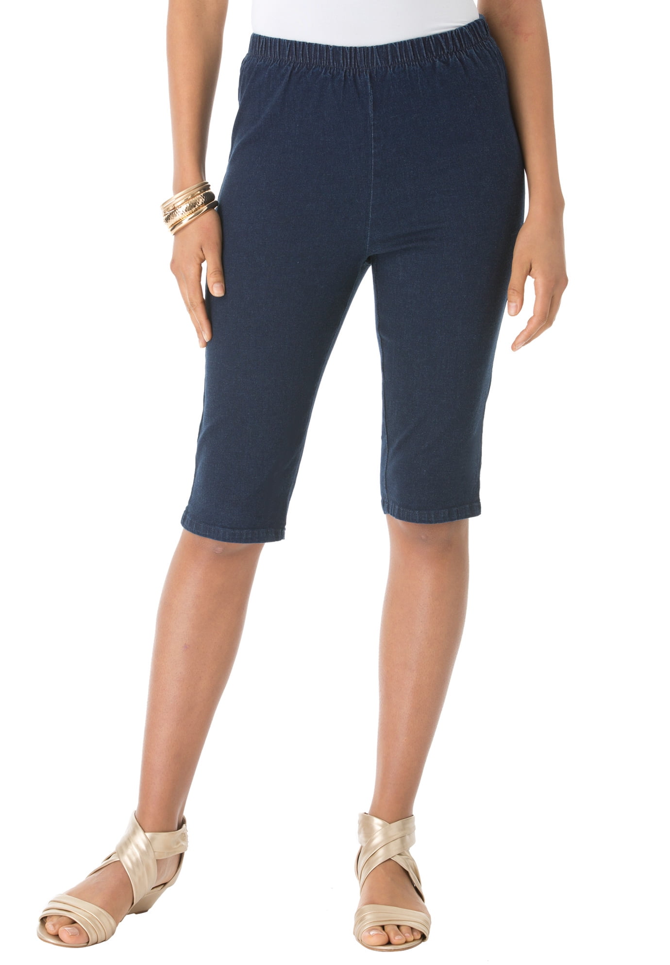 Roaman's Roamans Women's Plus Size PullOn Stretch Bermuda Jean Short