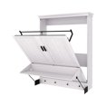 thumbnail image 2 of RoomAndLoft Windsor Queen Solid Wood Murphy Wall Desk Bed, White, 2 of 4