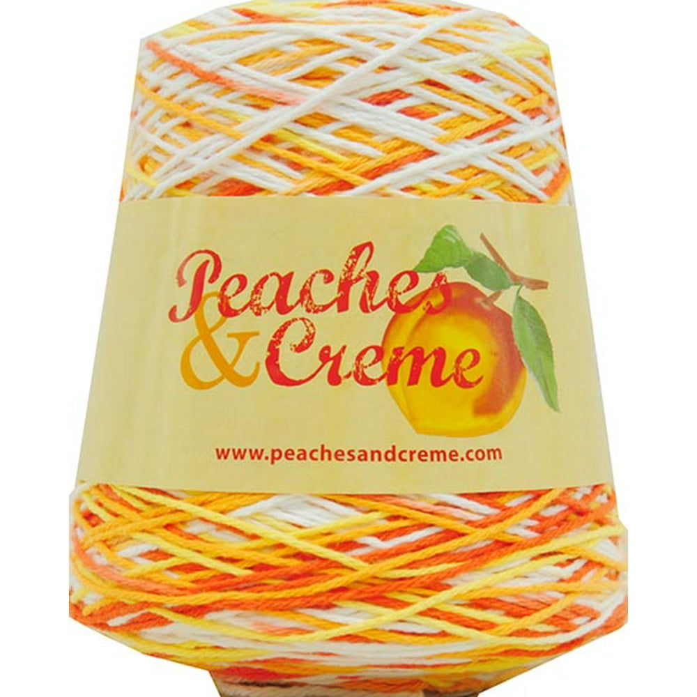 Peach & Creme Cone Cotton Yarn, 14 oz Creamsicle Ombre, (4) Medium