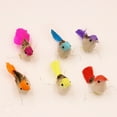 thumbnail image 5 of 12pcs Artificial Feather Bird Ornaments, Realistic Color & Natural Style Christmas Decor, Tiny Birds For Home, Holiday Craft Displays, Flocked Bird Picks For Wreaths, Tree Toppers, 5 of 7
