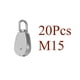 thumbnail image 1 of 20x Poleas Individuales de Alambre de Servicio Bloque M15 Levante Colgando Poleas de Remolque, 1 of 8