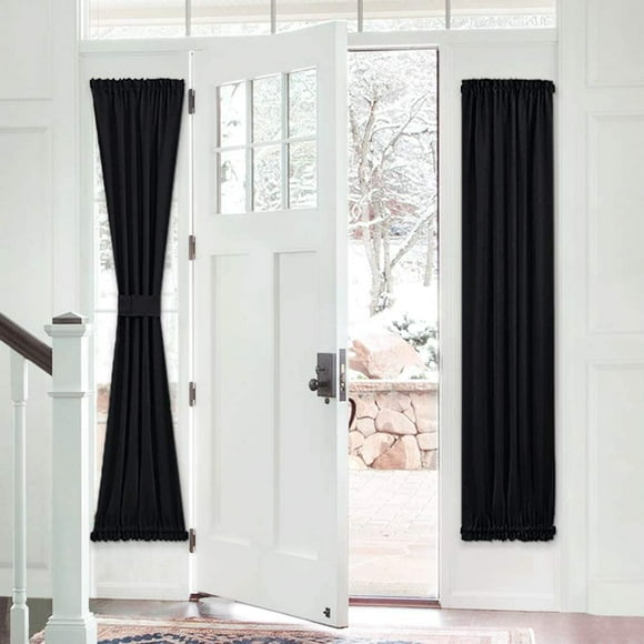 Laegsmetg 1 Piece Door Curtain Panel - Room Darkening Rod Pocket Sliding Glass Door Drapes Privacy Light Block for Front French Door