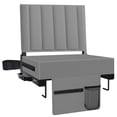 thumbnail image 5 of Stadium Seat for Bleachers with Back Support and Cushion, Bleacher Seats with Shoulder Strap and Cup Holder, Padded Portable Folding Comfort Stadium Chair, for Sports Events, Grey (2pcs), 5 of 7