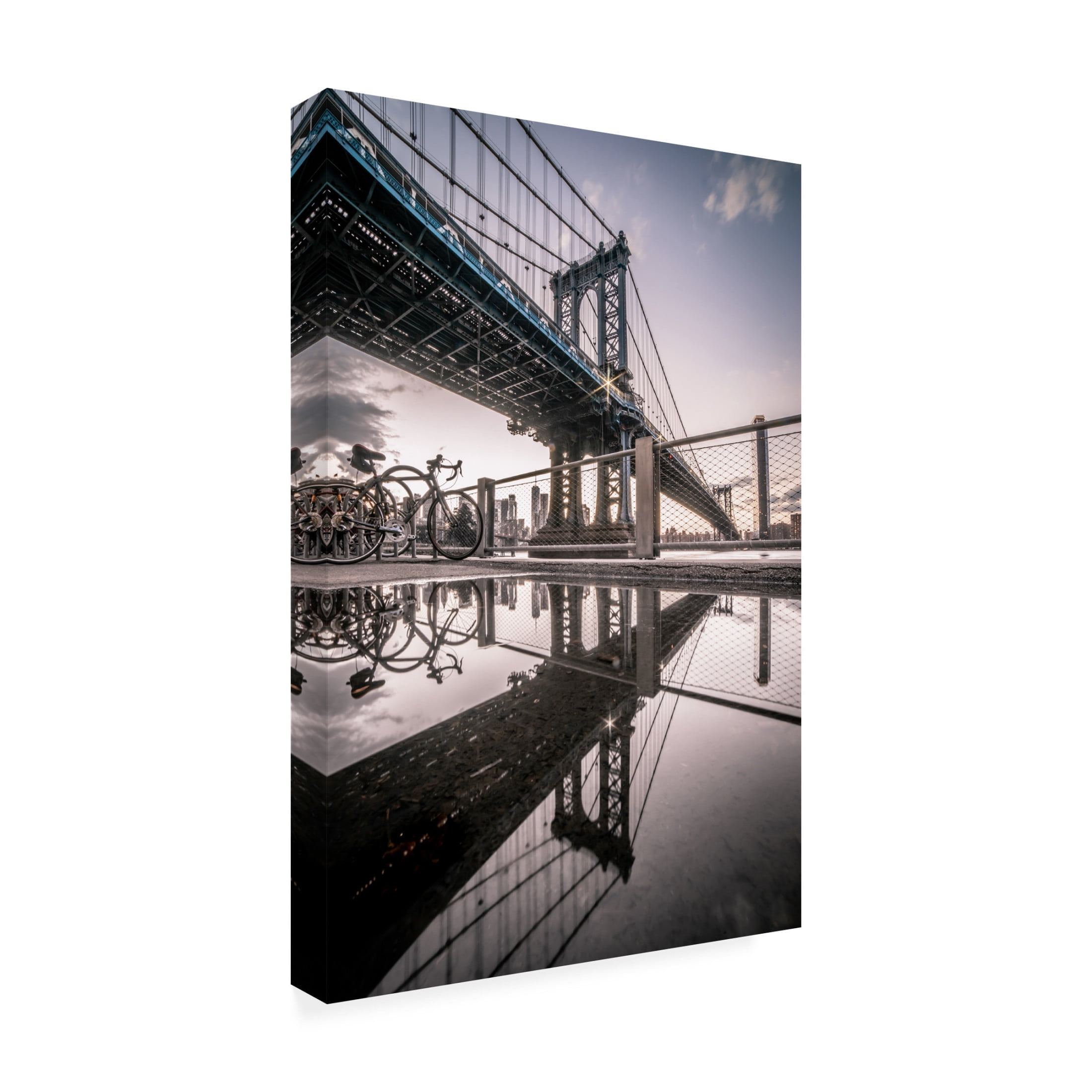 Trademark Fine Art Christopher R Veizaga DUMBO Reflections Canvas Wall Art