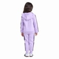 thumbnail image 3 of adidas Youth Kids’ 2-Piece Tracksuit Outfit Set – Fleece Hoodie & Jogger Sweatpants, Midweight Activewear Outfit (Purple/6), 3 of 5