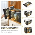 thumbnail image 5 of Bird Leaves Pineapple Flower Storage Basket Foldable Laundry Basket Shelf Kids Toy Storage Container Organizer with Handles, 5 of 7