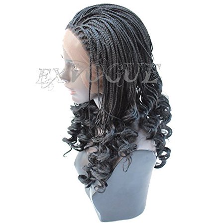 Exvogue Wavy Ends Micro Million Braided Wig For Women Lace Front