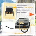 thumbnail image 3 of PawHut Dog Bike Trailer, Bicycle Trailer w/ Flip-Down Ramp Tailgate, Grey, 3 of 10