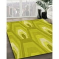 thumbnail image 3 of Ahgly Company Machine Washable Indoor Square Transitional Banana Yellow Area Rugs, 5' Square, 3 of 7
