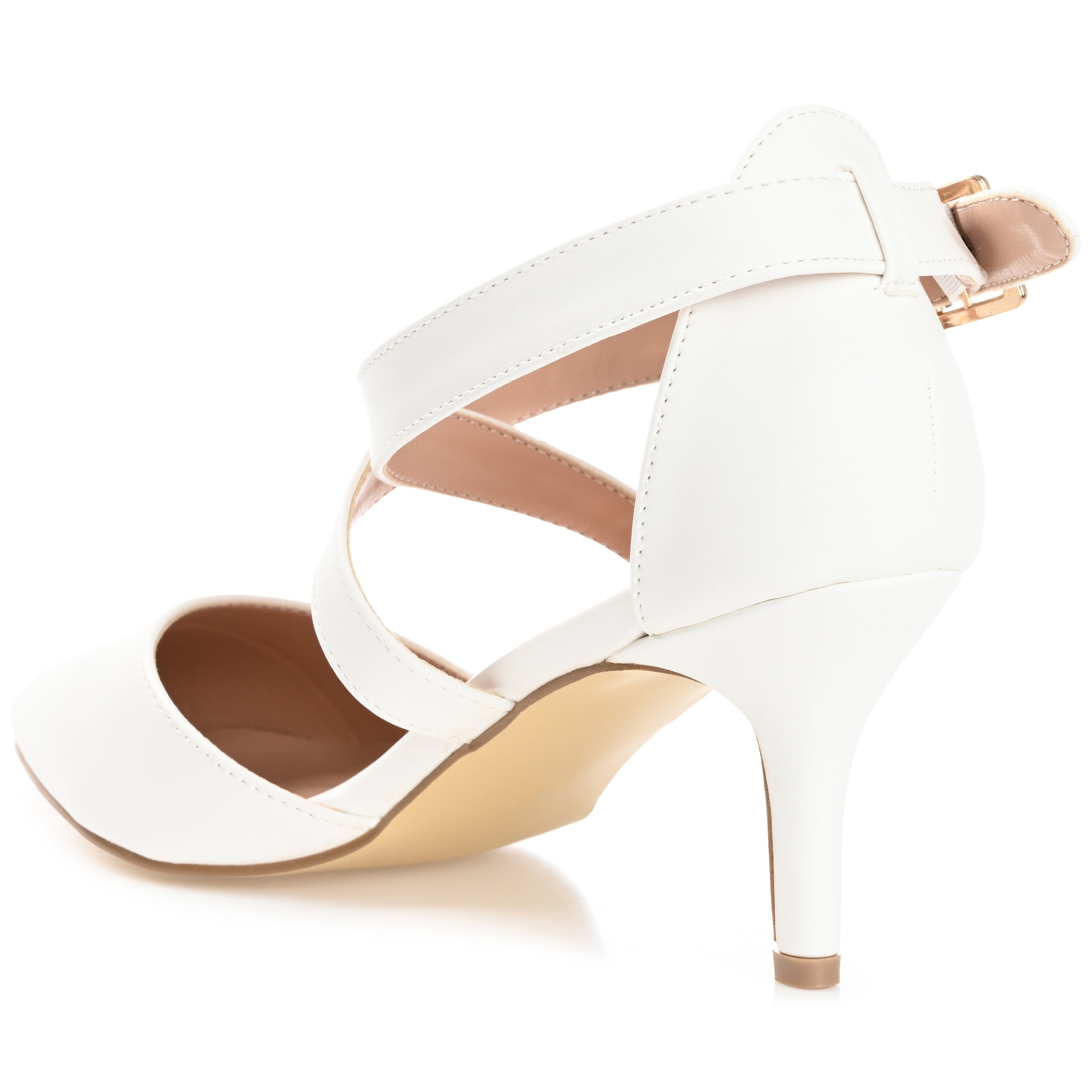 Journee Womens Riva Pointed Toe Mid Heel Pumps, Widths Available