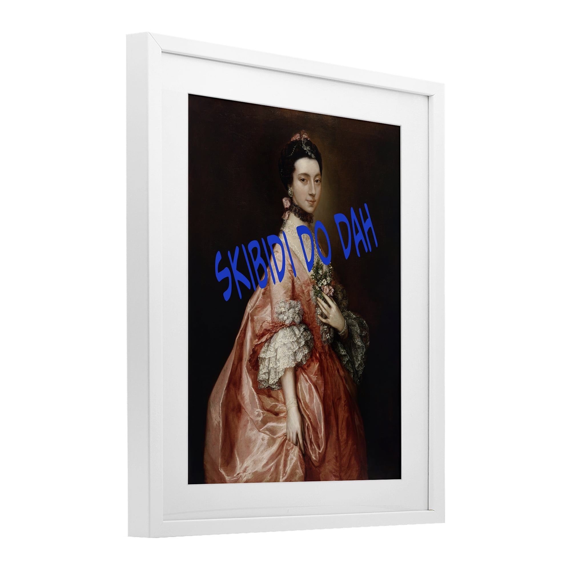Stupell Industries Iconic Skibidi Do Dah White Framed Print Under Glass, design by Grotto Studios