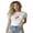 White, variant on Women Crop T-Shirts Casual Summer Cherry Print Basic Short Sleeve Tops for Streetwear Aesthetic Grunge Clothes