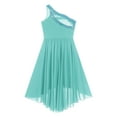 thumbnail image 6 of Alvivi Girls Shiny Sequins One Shoulder Dress Sleeveless Irregular Hem Birthday Party Evening Gowns Turquoise 6, 6 of 7