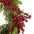 thumbnail image 3 of Northlight Red Berry and Frosted Pine Christmas Wreath, 28-Inch, Unlit, 3 of 4