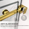 thumbnail image 7 of UKS04-50-55 Inch x 80 Inch Sliding Frameless Shower Door, 3/8" Tempered Glass with Easy-Cleaning Coating, Stainless Steel Rollers & SGCC-Certified Stability, 7 of 7