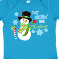thumbnail image 4 of Inktastic Just Chillin' This Christmas Fun Snowman in Top Hat Boys or Girls Baby Bodysuit, 4 of 5