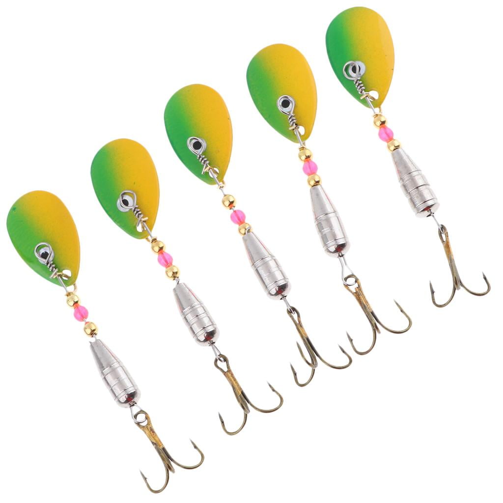 5 Pack Fishing Swim Cranks Trout Salmon Spoons Bass Fishing Gear 02