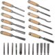 thumbnail image 2 of Professional Wood Carving Chisel Set - 12 Pcs Sharp Woodworking Tools, 2 of 5