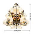 thumbnail image 7 of Symmetrical Metal Hanging Christmas Tree Wind Spinner - Intricate Floral Patterns in Orange Yellow & Green for Garden Decor, 7 of 7