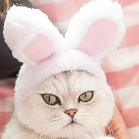 Cute Pet Rabbit Ear Shape Headgear Hat Costume Cosplay for Dog Teddy Bichon