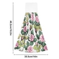 thumbnail image 3 of Wobogo Pink Roses Hand Towel Set of 2 Absorbent for Kitchen and Bathroom With Velcro Hanging Loop 18.2×14in, 3 of 7