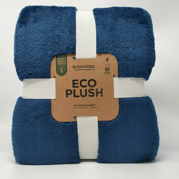Berkshire Blanket Eco Plush Bed Blanket, Navy, King