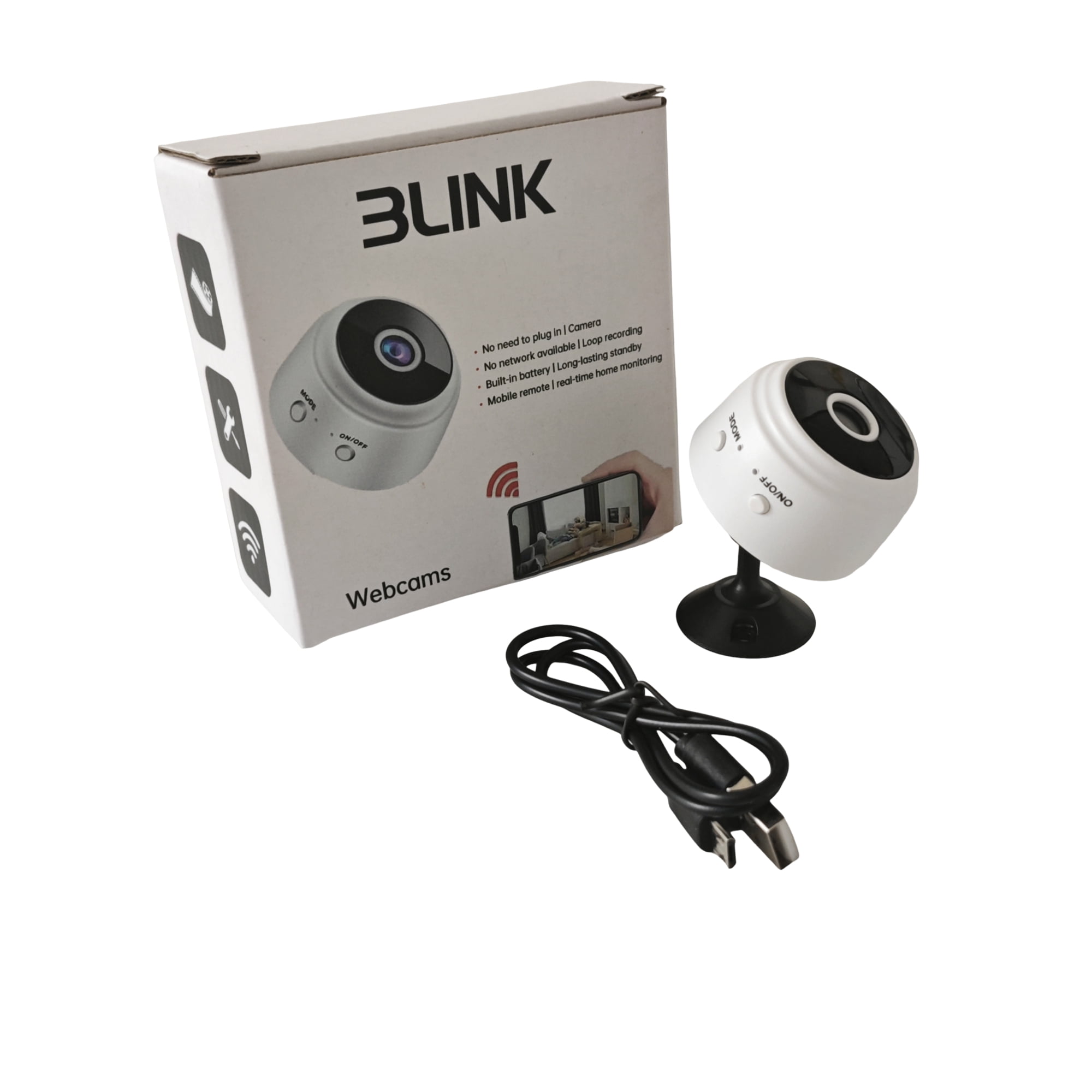 3LINK Webcams Wireless Indoor Webcam, White