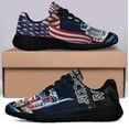 thumbnail image 3 of Truck Trucker American flag Keep On Truckin' Shoes Sneakers Black Size 4.5, 3 of 7