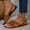 Brown BW40, variant on WIZUTIZ Beach Sandals for Woman Flat Sandals Womens Sandals Comfortable Gym Elastic Beach Sandals Buckle Shoes Low Heel (1"-2") Medium Solid Sandals Mother's Day Gifts Brown
