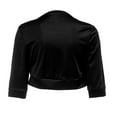 thumbnail image 4 of SuDongPo Women's Bolero Cardigan 3/4 Sleeve Open Front Shrug Soft Lightweight Cropped Jacket Formal Office Party Casual Coat Solid Color Fashion Outerwear 2024, 4 of 4