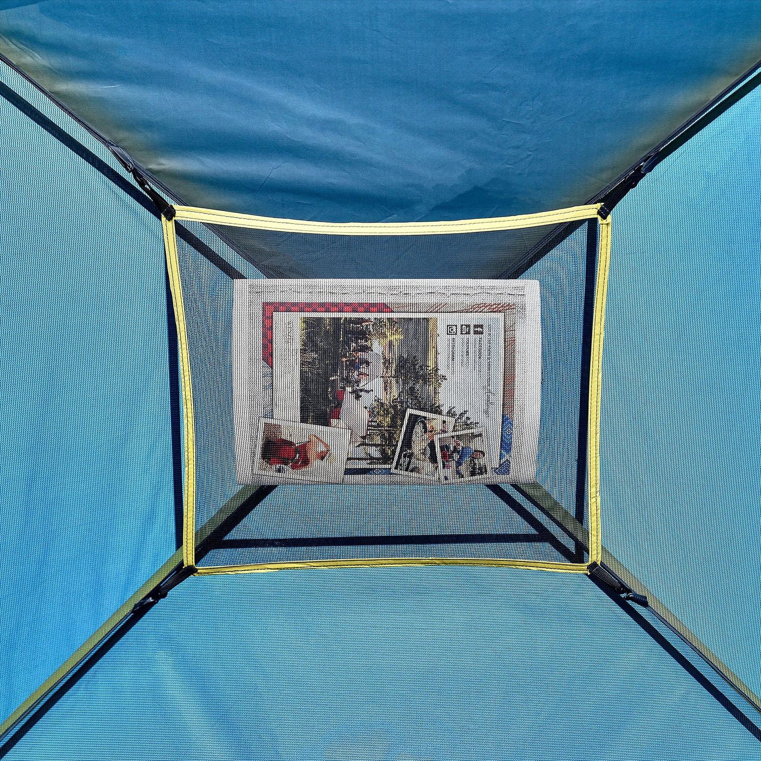 Ozark Trail, Tente dôme pour 6 personnes, auvent de pluie, mâts en fibre de verre faciles à assembler. Couleur bleue, idéale pour le camping familial, 14,55 livres.