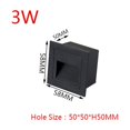 thumbnail image 3 of Lámpara de pared LED regulable de 3 W, 5 W y 7 W, luz de escalera de aluminio, lámpara de paso LED empotrada, lámparas de esquina de pared para caminos, CA 85-265 V, luz de pared CC 12 V, 3 of 5