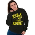 thumbnail image 4 of Kick Asphalt Racing Tour Cyclist Unisex Plus Fleece Graphic Sweatshirt Brisco Brands 2X, 4 of 5